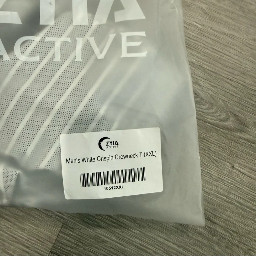 ZYIA Light Gray Striped Short Sleeve Tee